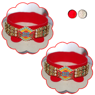 "Zardosi Rakhi - ZR-5320 A-010 (2 RAKHIS) - Click here to View more details about this Product